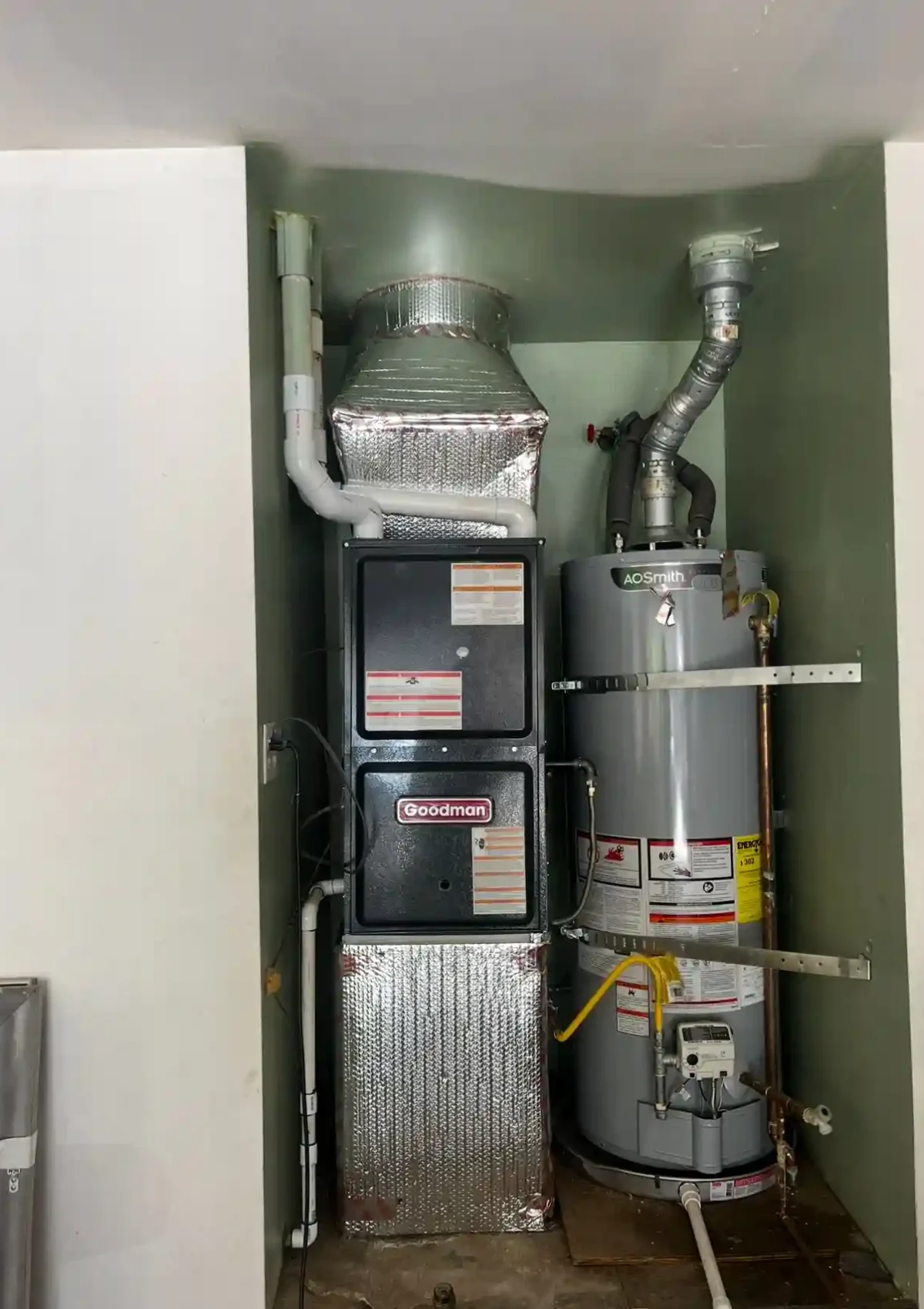 Complex heating system freshly repaired.